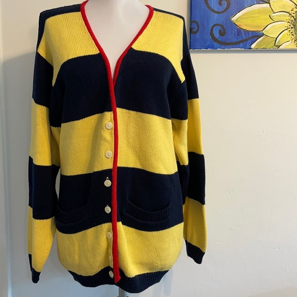 Tommy Hilfiger Cardigan sweater 100%cotton.. vintage - Picture 1 of 5